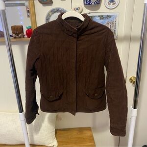 Eddie Bauer Dark Brown Quilted Utility Jacket